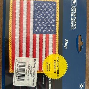 American Flag Patch with Gold Border